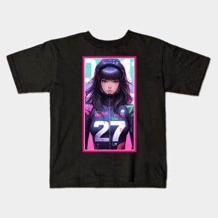 Anime Race Girl | High Quality Anime Artwork | Chibi Manga Anime Art Kids T-Shirt